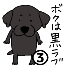 [LINEスタンプ] ボクは黒ラブ3の画像（メイン）