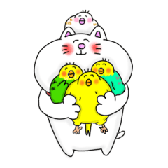 [LINEスタンプ] ねこトリ