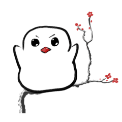 [LINEスタンプ] 気高き文鳥 ばーぶ雪さん