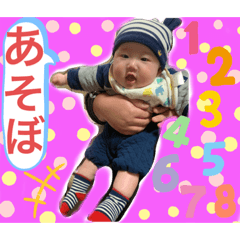 [LINEスタンプ] カワシマ家のさくちゃん