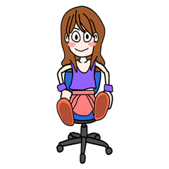 [LINEスタンプ] 椅子と戯れる女の子