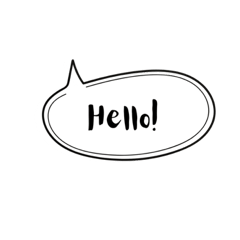 [LINEスタンプ] シンプル吹き出し(1)英語版