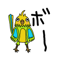 [LINEスタンプ] カラフルインコ1