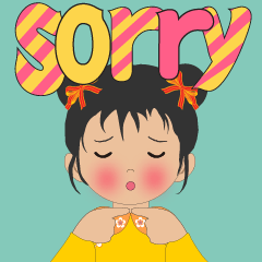[LINEスタンプ] 超実用的な毎日の語彙、かわいい女の子(英)