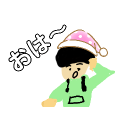 [LINEスタンプ] 普通で普通なキノコヘアー