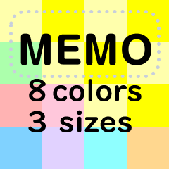 [LINEスタンプ] 色分けメモ #7の画像（メイン）