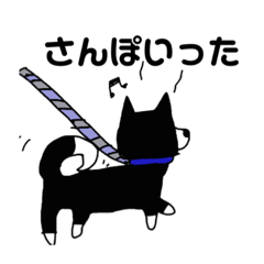 [LINEスタンプ] 黒柴のごんたくんスタンプ