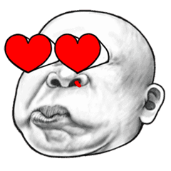 [LINEスタンプ] スキンヘッドピックアップ5LOVE