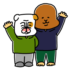 [LINEスタンプ] ブルドッグとアザラシ