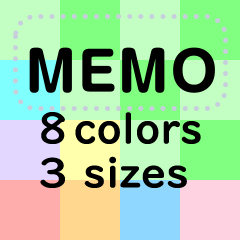[LINEスタンプ] 色分けメモ #8の画像（メイン）