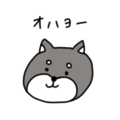 [LINEスタンプ] 黒と茶色の柴犬