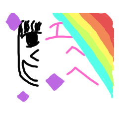 [LINEスタンプ] 半顔の人