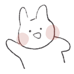 [LINEスタンプ] 赤頬のウサギ