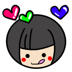 [LINEスタンプ] 前髪ぱっつん女子の日常スタンプ