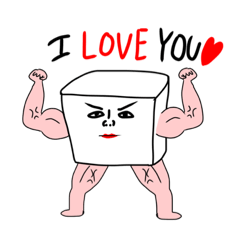 [LINEスタンプ] 愛を伝える木綿マン