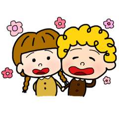 [LINEスタンプ] ちっちゃなふたり