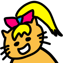 [LINEスタンプ] チャトラネコ 金髪美女に憧れて編