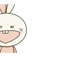 [LINEスタンプ] 口閉じられないうさぎ