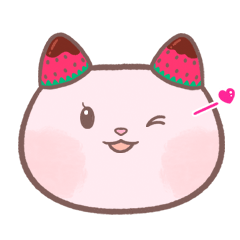 [LINEスタンプ] 可愛いいちご猫