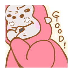 [LINEスタンプ] 優しきゴリラ(ミドリイロ動物園)