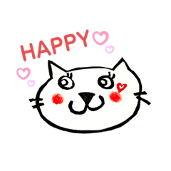 [LINEスタンプ] ニャンかわ♡消しゴムはんこスタンプ