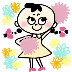 [LINEスタンプ] ラブリーおさげちゃん