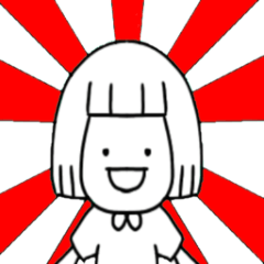[LINEスタンプ] シンプルでシュールな女の子スタンプ