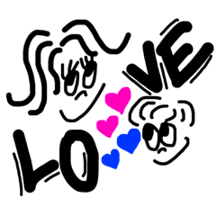 [LINEスタンプ] おめめちゃん♡BOY＆GIRL