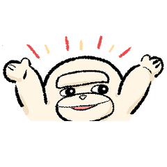 [LINEスタンプ] まっしろゴリラのホットちゃん