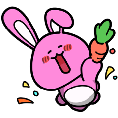 [LINEスタンプ] ピンクウサギのランビ