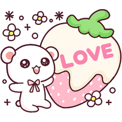 [LINEスタンプ] ♡らぶくま♡いちごみるく多め♡ 40個