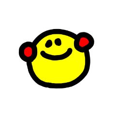 [LINEスタンプ] にっこりにこちゃん(イエロー)