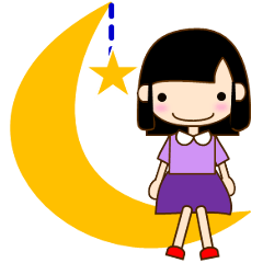 [LINEスタンプ] 姫カットの女の子 日常会話