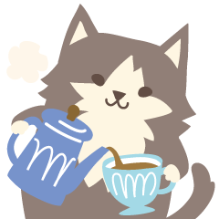 [LINEスタンプ] 北欧ハチワレ猫の日常 mushの画像（メイン）