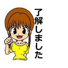 [LINEスタンプ] 八重歯が可愛い女の子。可愛いキバっ娘。