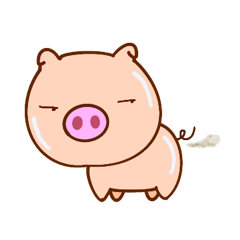 [LINEスタンプ] 子ブタのブーさん