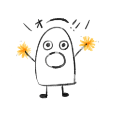 [LINEスタンプ] しろいあいつ1
