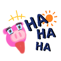 [LINEスタンプ] 目力強めのぶたちゃん。