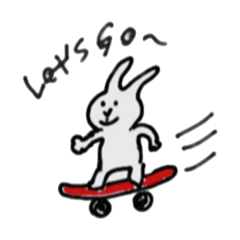 [LINEスタンプ] Handwritten Rabbits