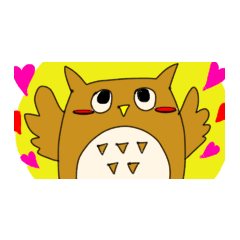 [LINEスタンプ] かわいい まんまるフクロウ