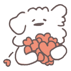 [LINEスタンプ] もこもこ犬の日常