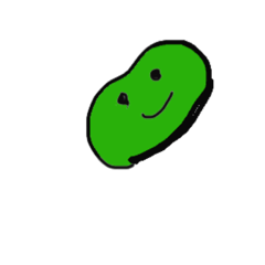 [LINEスタンプ] なつのそら豆くん