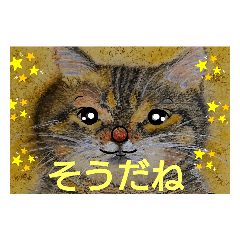 [LINEスタンプ] 毎日に優しさを♥️(猫ちゃんのパステル画)