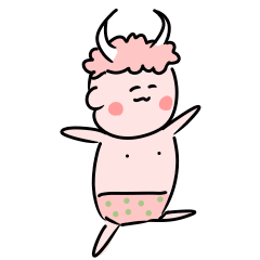 [LINEスタンプ] 鬼の赤ちゃん・ウワァ〜ねこ・豚