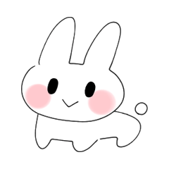 [LINEスタンプ] はにかみうさぎ