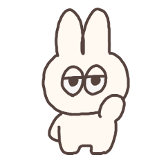 [LINEスタンプ] ジト目のうさぎ(日常)