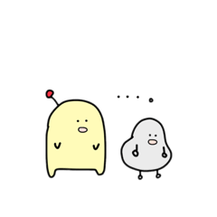 [LINEスタンプ] まめた と もちお①