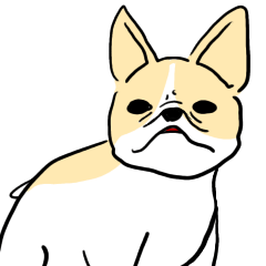 [LINEスタンプ] シンプルにフレンチブルドッグ