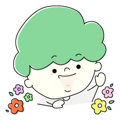 [LINEスタンプ] みどり髪の「はーくん」