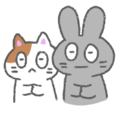 [LINEスタンプ] うさきち と にゃきち の 日常2